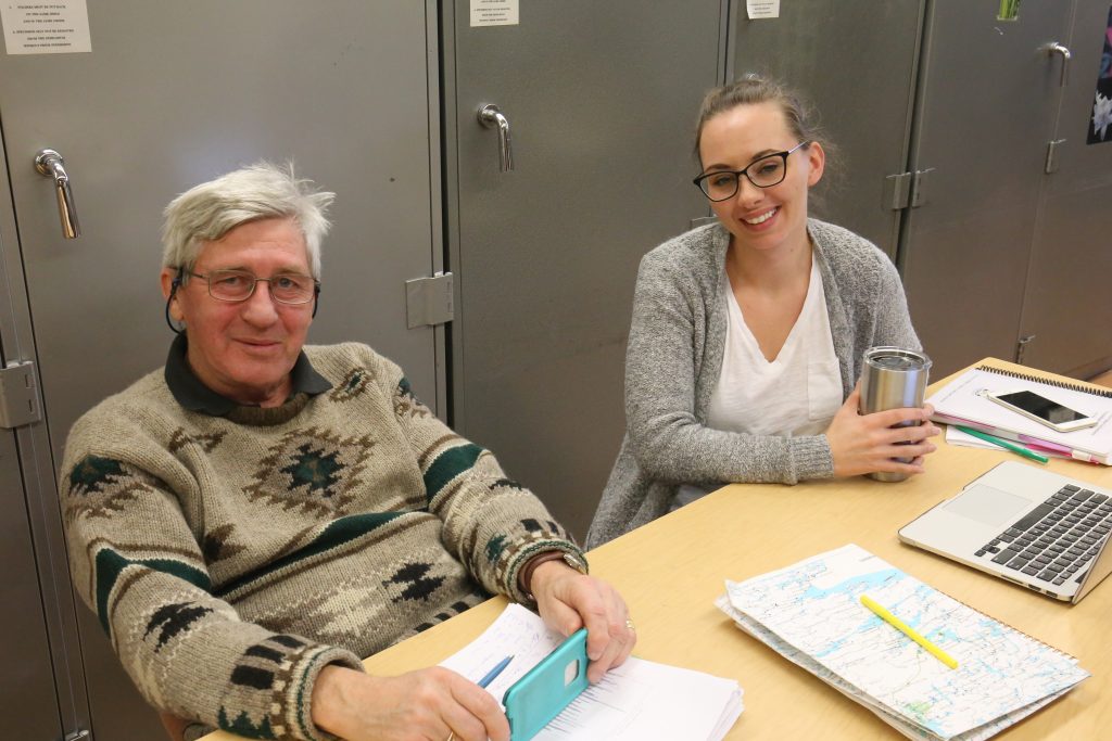 Curator Kristi Dysievick with her MSc supervisor, Dr. Peter Lee